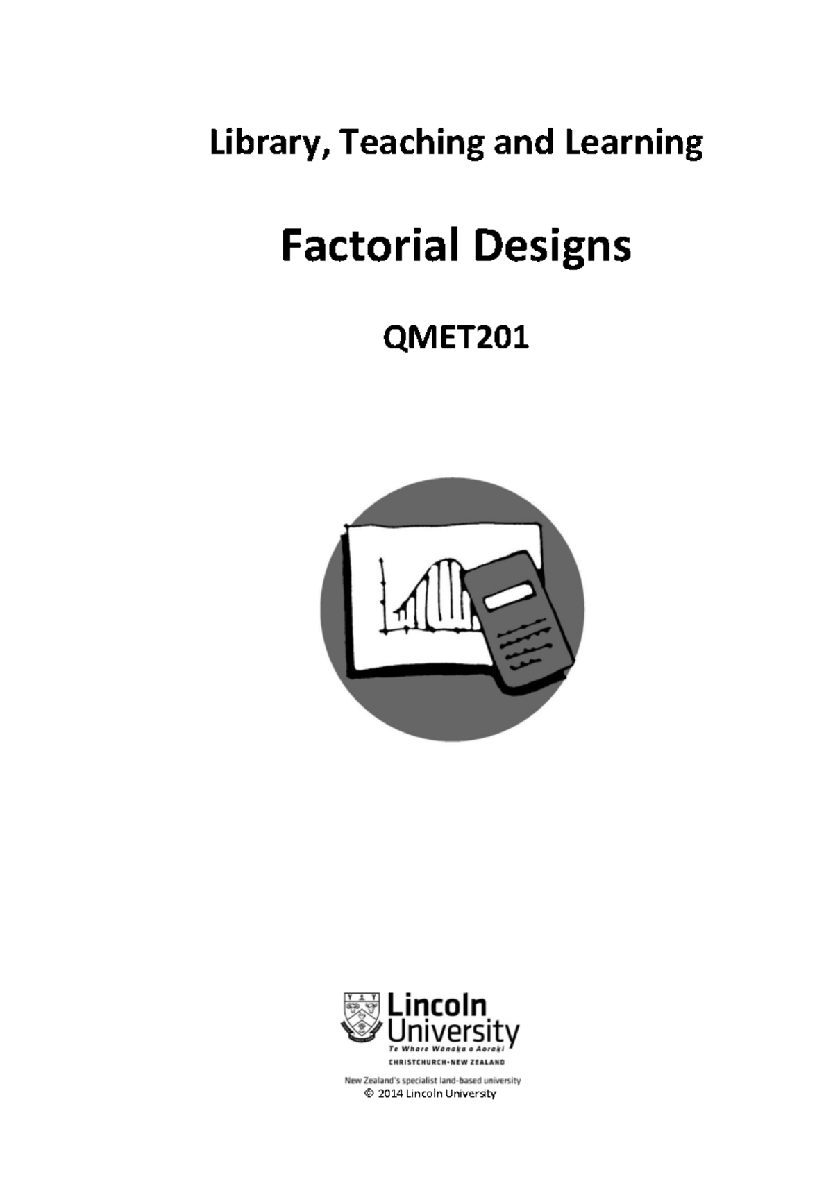 QMET Factorial Designs - Lecture Notes on ANOVA and Experiments - Studocu