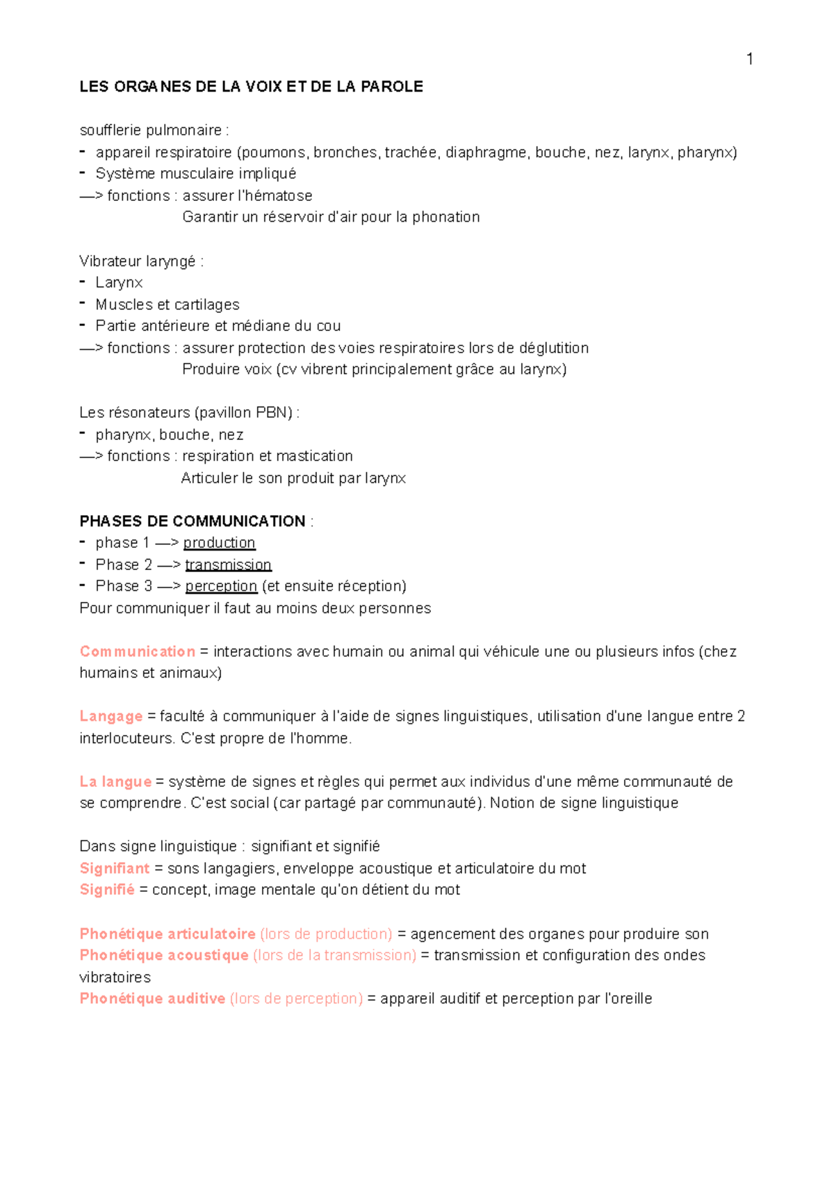 Anatomie des Organes de la Voix et de la Parole - Cours VANDERWAELE ...