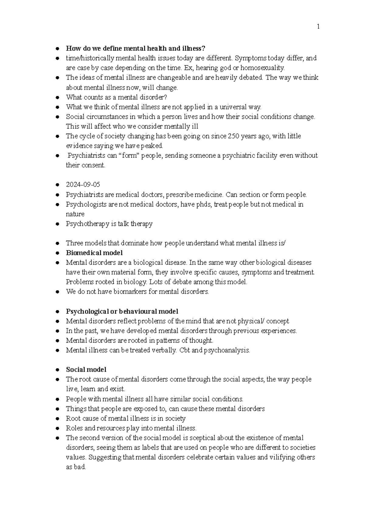Htlhage 1CC3 - Lecture Notes on Mental Health and Disorders - Studocu