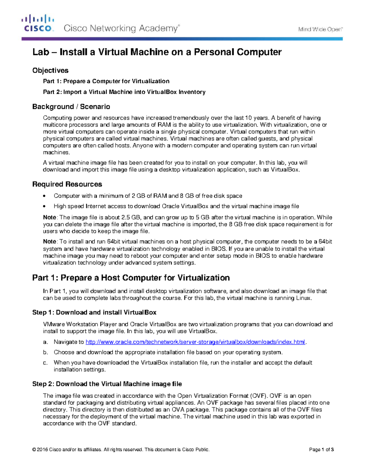 Lab 2.5.2.4: Installing a Virtual Machine on Your Personal Computer ...