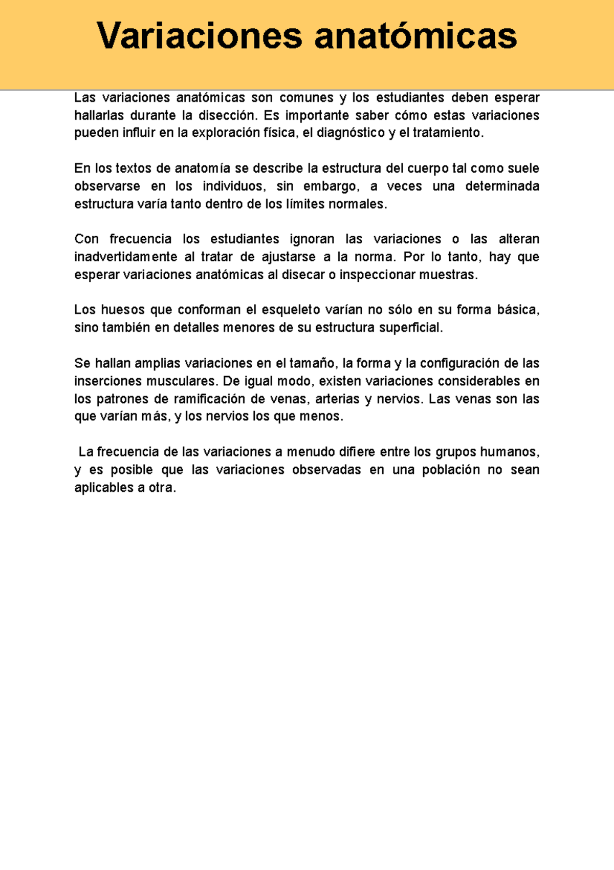 2. Variaciones Anatómicas en la Anatomía Humana: Implicaciones y ...