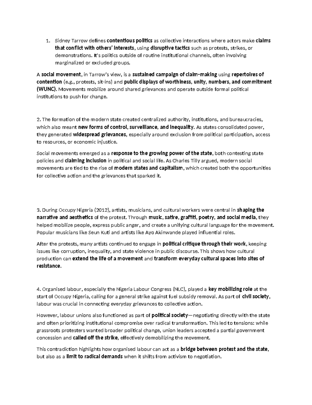 Final TUT Comparative Study on Contentious Politics and Social ...