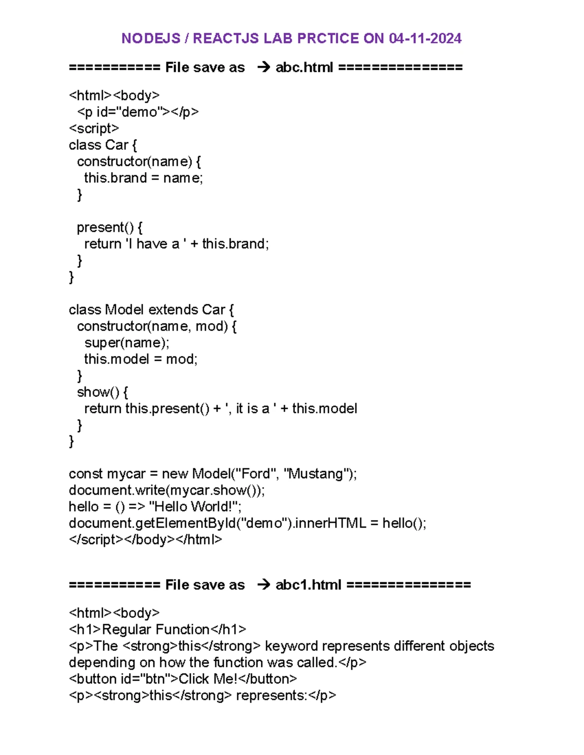 Nodejs LAB Final Practice: Math Sprint Game on 11-11-2024 - Studocu