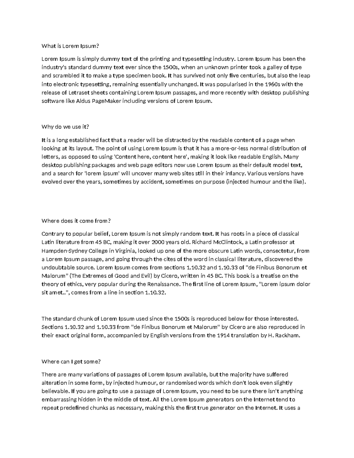 What is Lorem Ipsum? An Overview of Its History and Use - Studocu