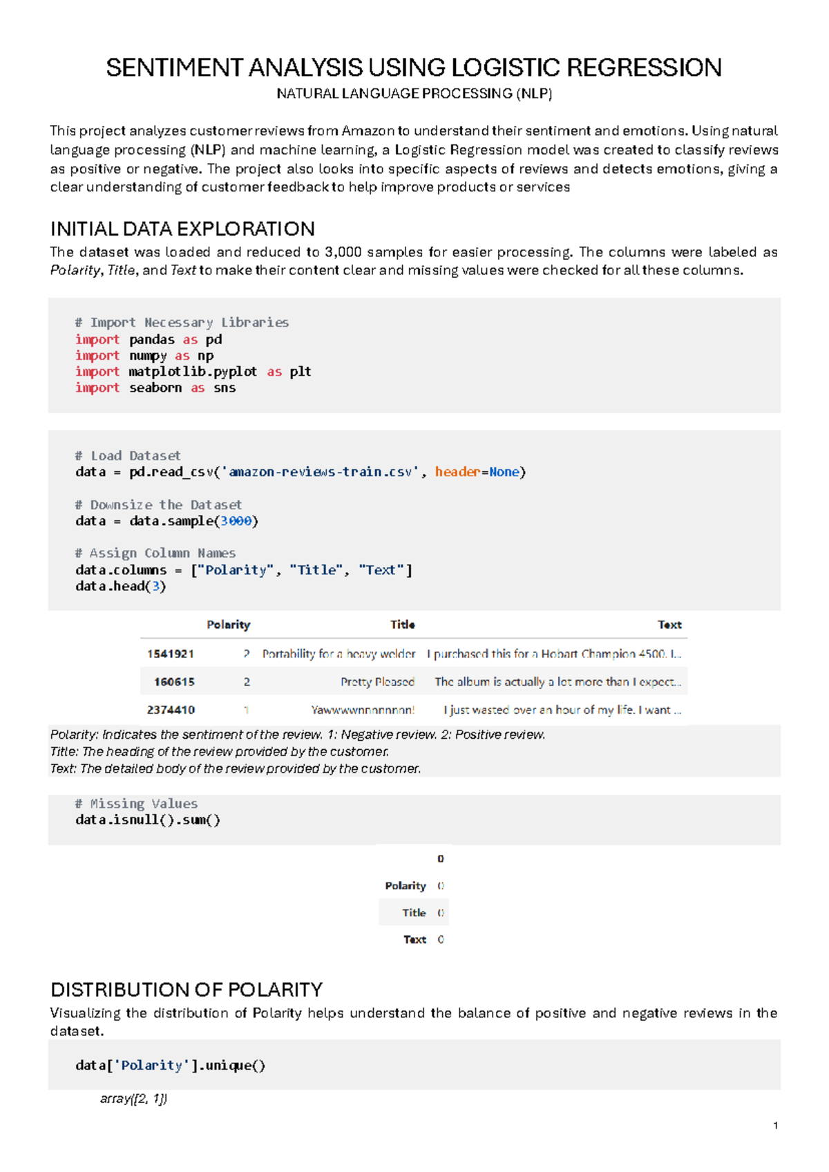 Sentiment analysis NLP 1735928006 - SENTIMENT ANALYSIS USING LOGISTIC ...