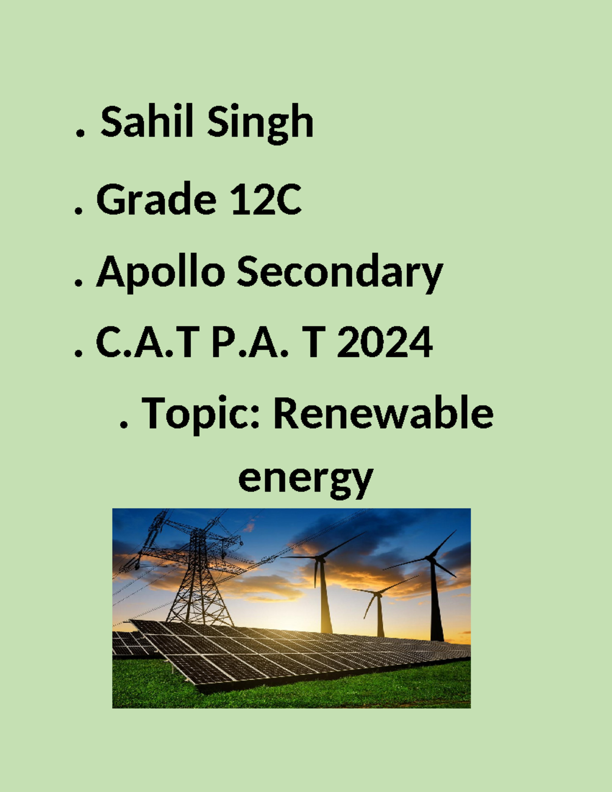 Phase 1planning - pat - . Sahil Singh . Grade 12C . Apollo Secondary ...