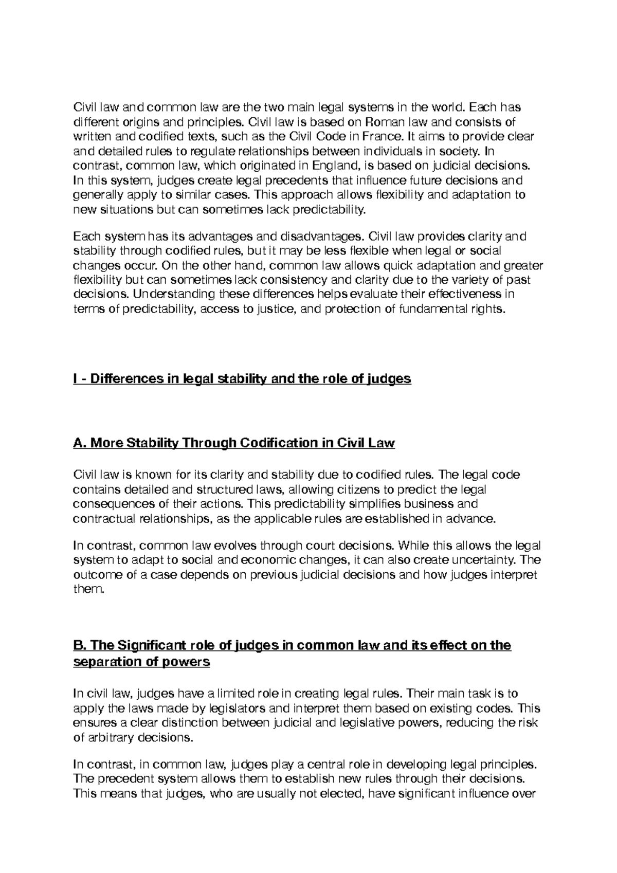 Common Law vs Civil Law - Civil law and common law are the two main ...