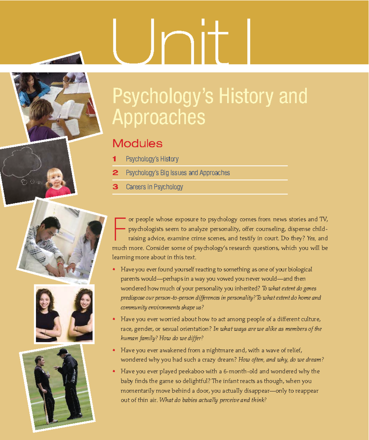 Unit I: History and Approaches in Psychology - AP® Exam Overview - Studocu