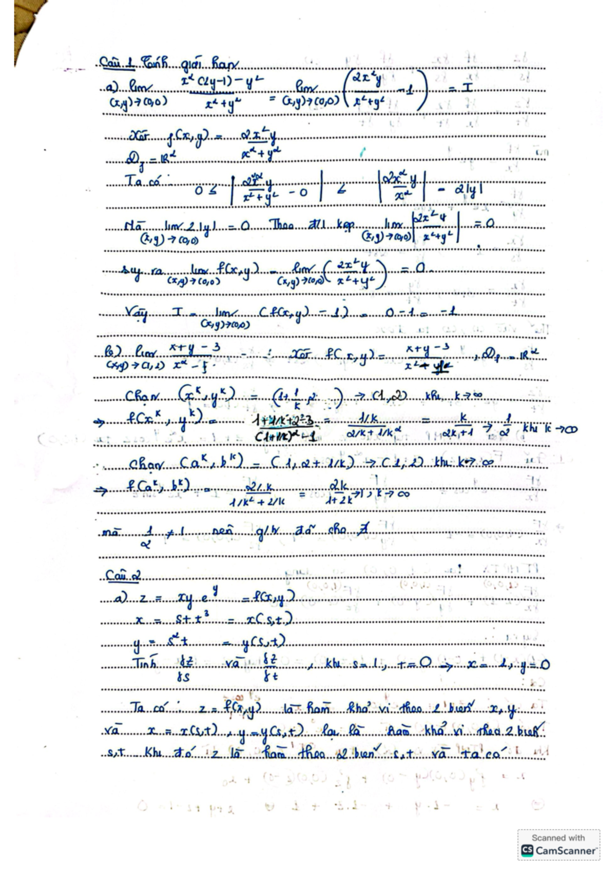 Math 101: Final Homework on Multivariable Calculus Concepts - Studocu