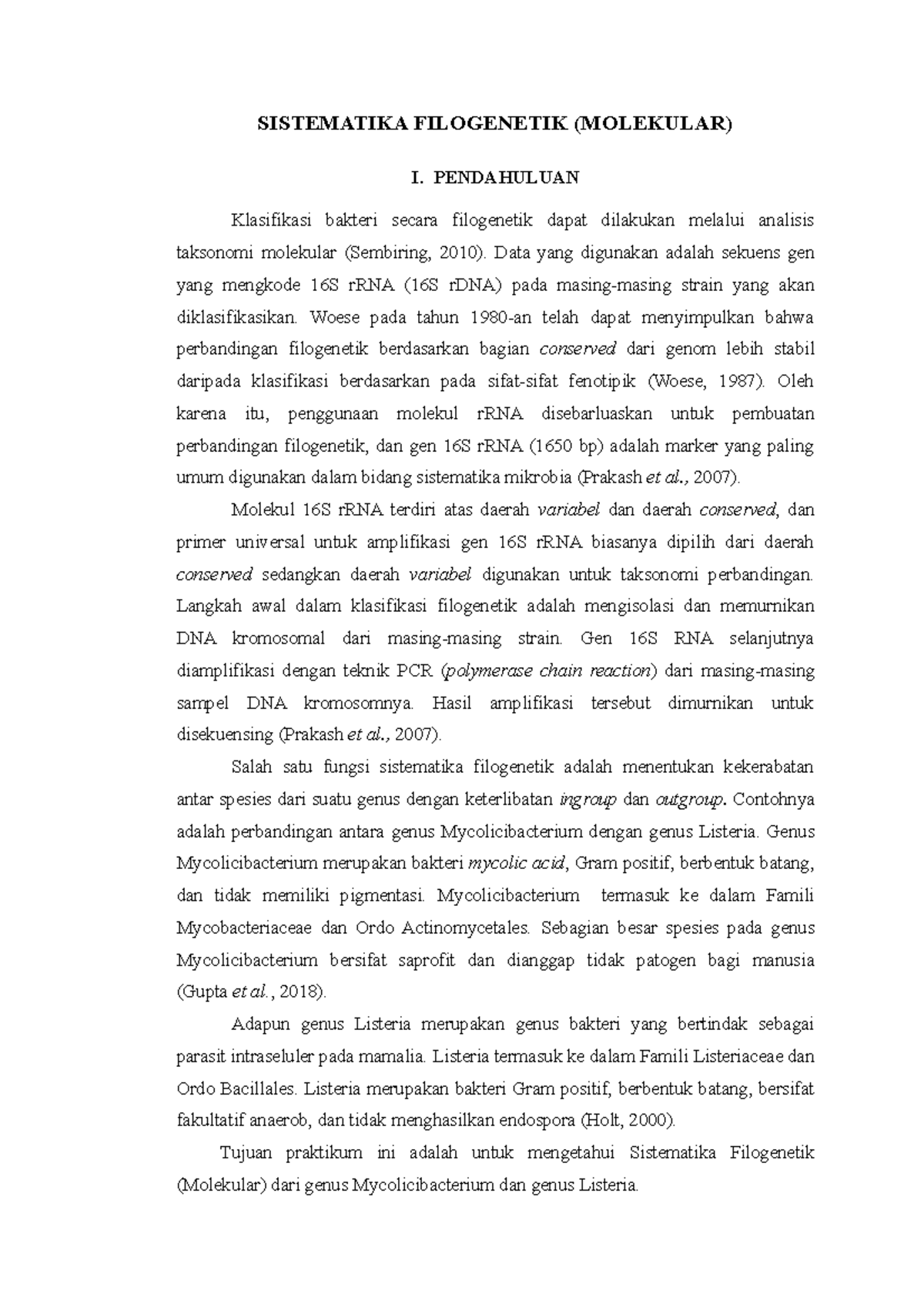 SISTEMATIKA FILOGENETIK MOLEKULAR: ANALISIS Genus Mycolicibacterium ...