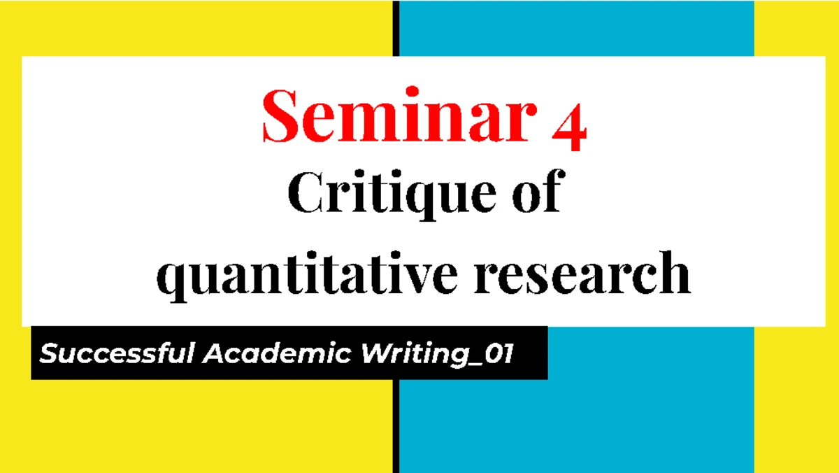 CEW College Writing Seminar-5-Critique-of-qualitative-research 12 ...