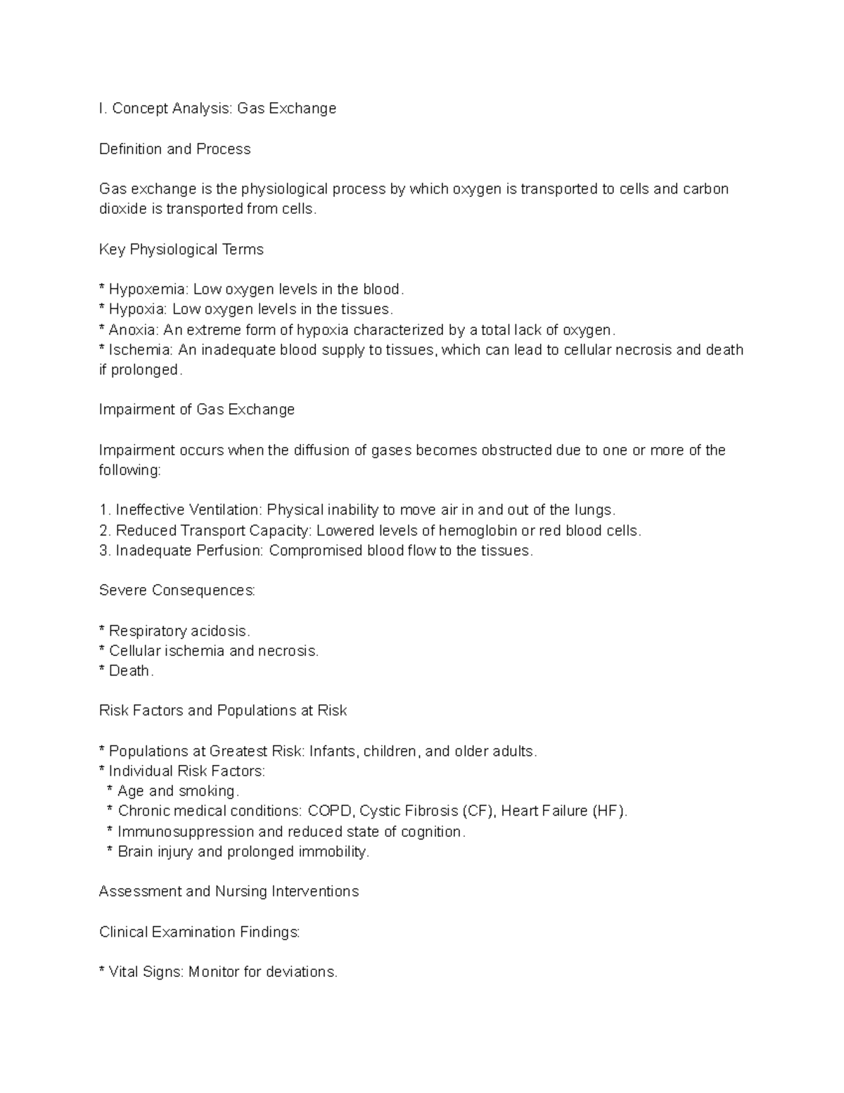 NUR 310 Exam 3 Study Material: Gas Exchange & Diabetes Mellitus - Studocu