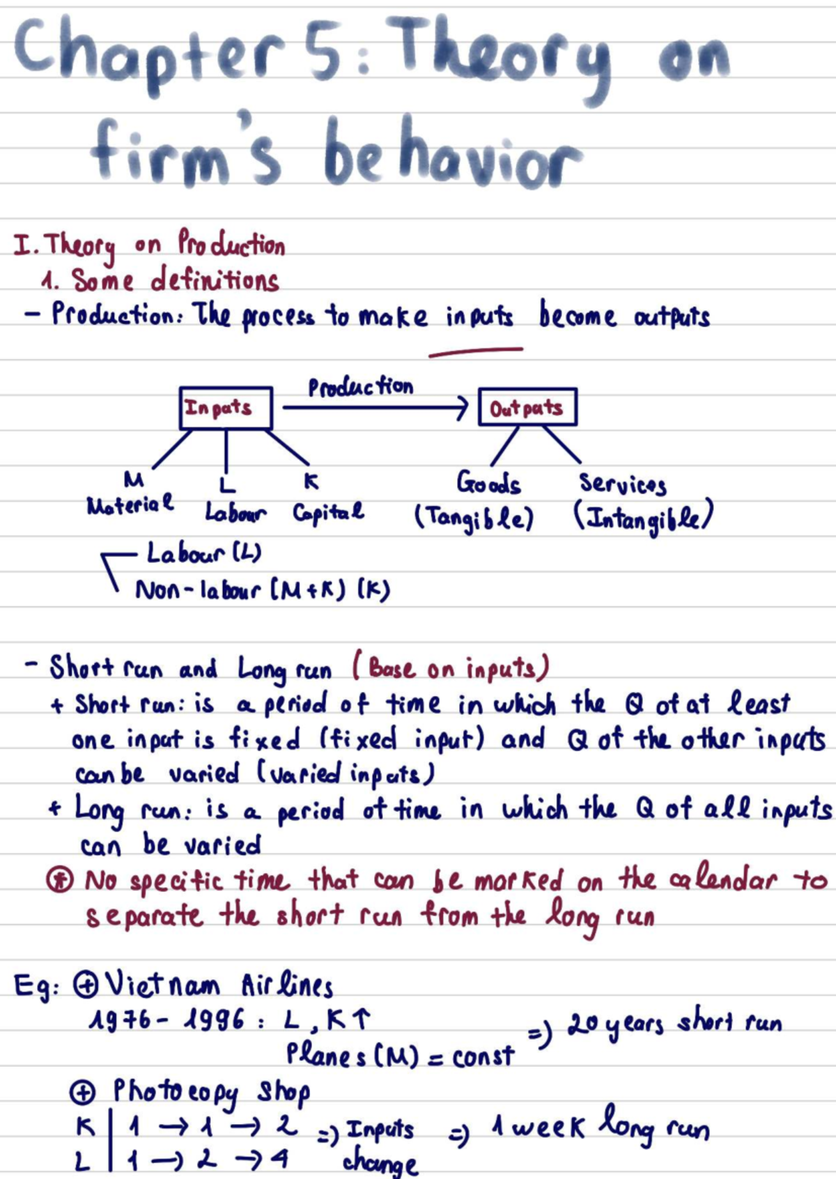 Microeconomics - Chapter on Firm Behavior and Production Concepts - Studocu