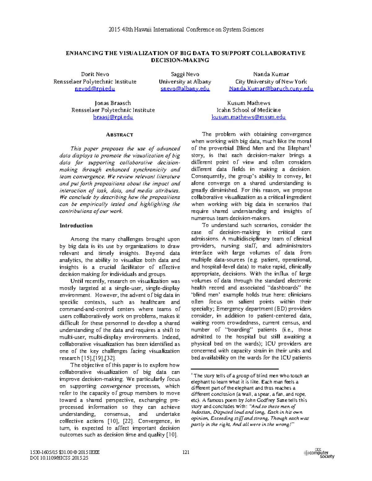 Enhancing Big Data Visualization for Collaborative Decision-Making ...