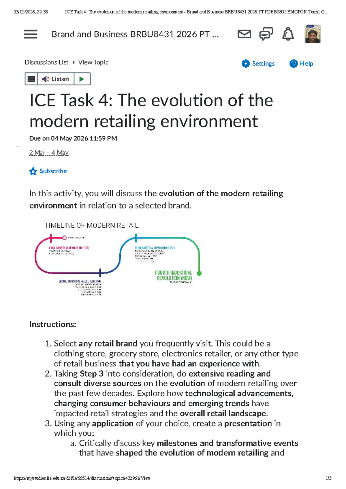 BRBU8431 ICE Task 4: Evolution of Modern Retailing Strategies - Studocu