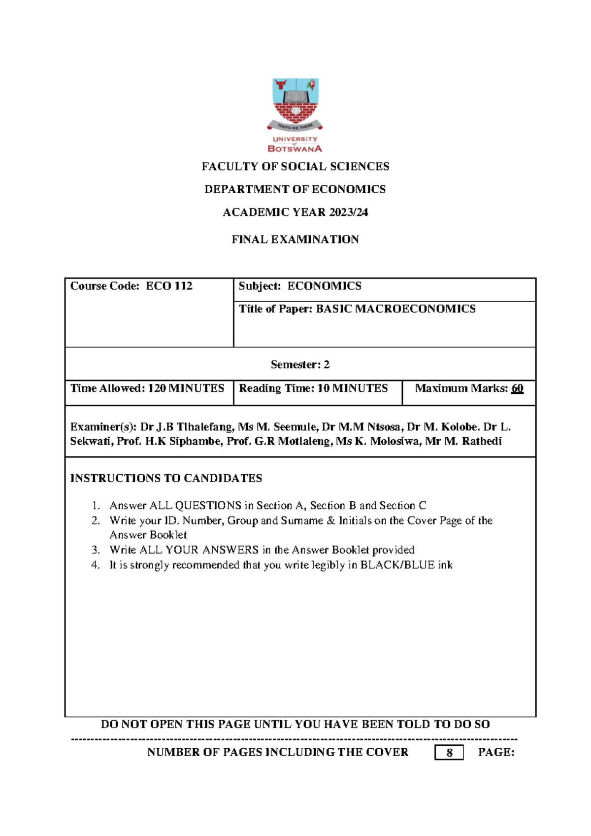 ECO 112 Final Exam 2024 - Essential Macroeconomics Revision Guide - Studocu
