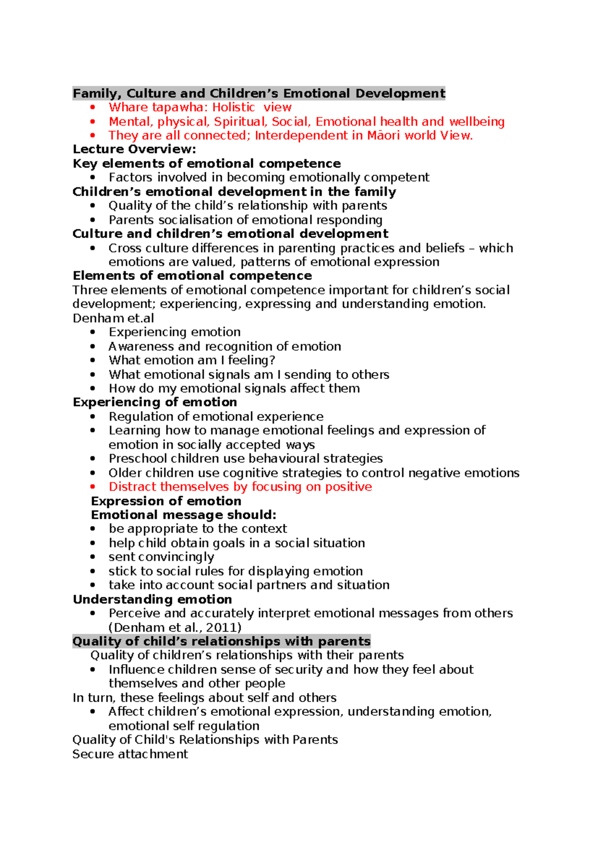 EDUC 221: Family, Culture, and Emotional Development Lecture Notes ...