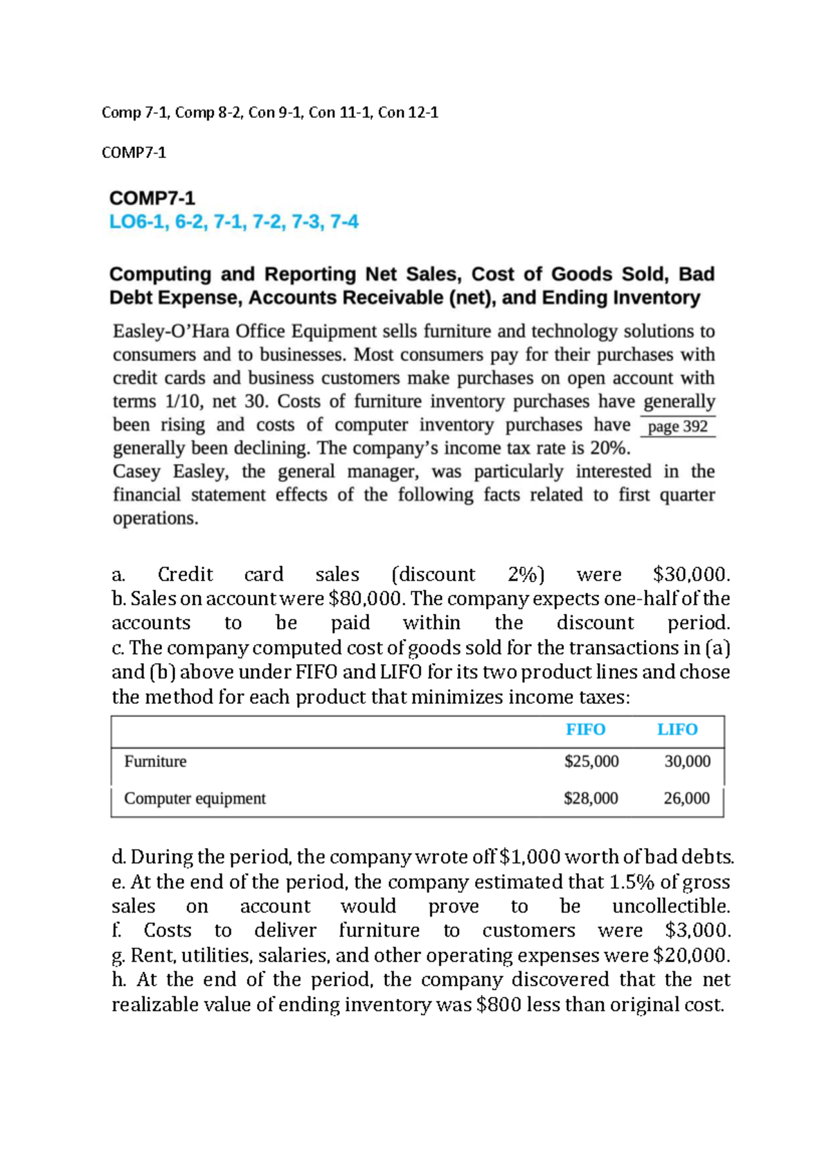 Final Exam Practice Questions for ACC 101: Accounting Principles - Studocu