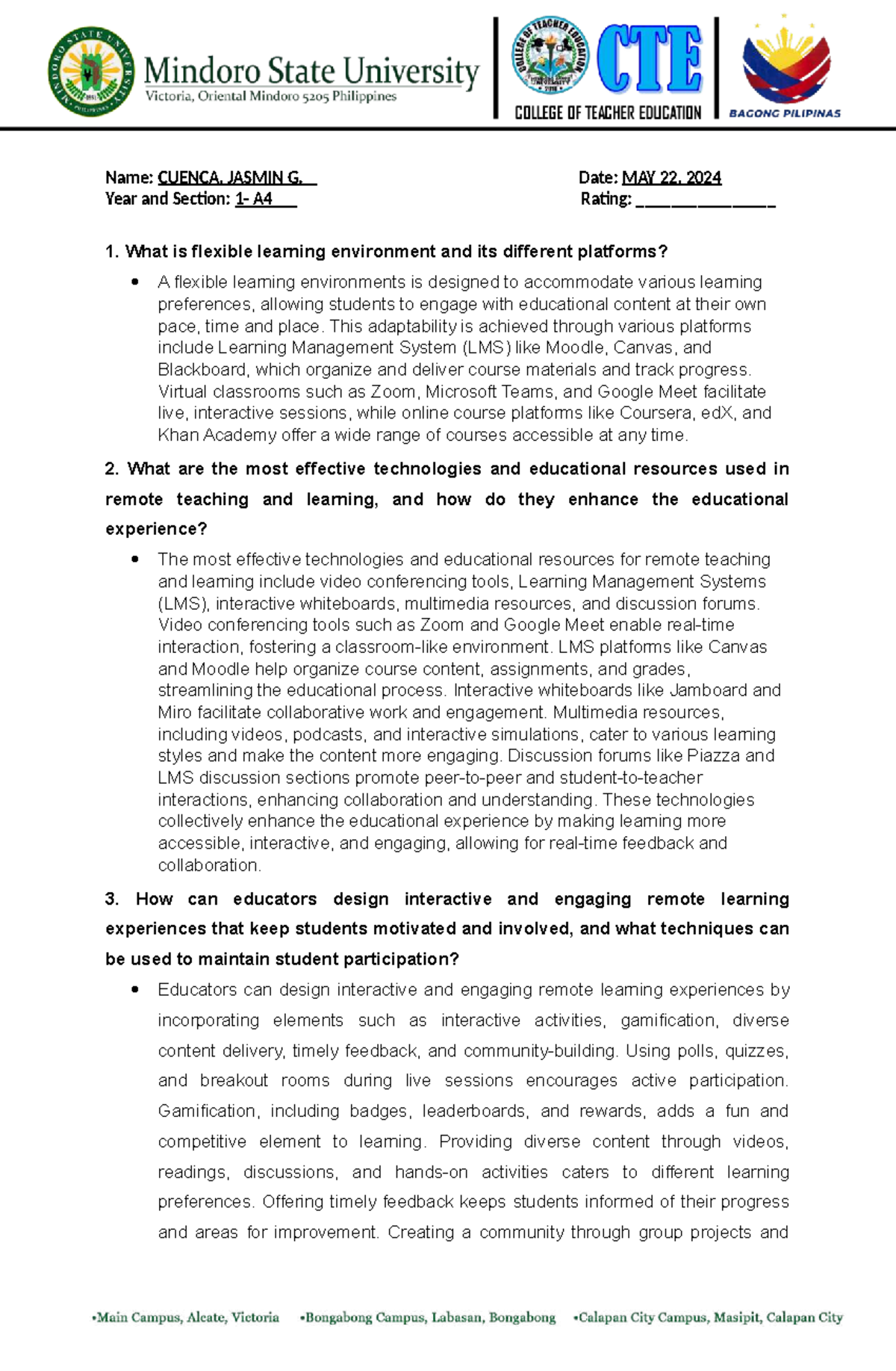 Flexible Learning Environments: Platforms & Strategies for Remote ...