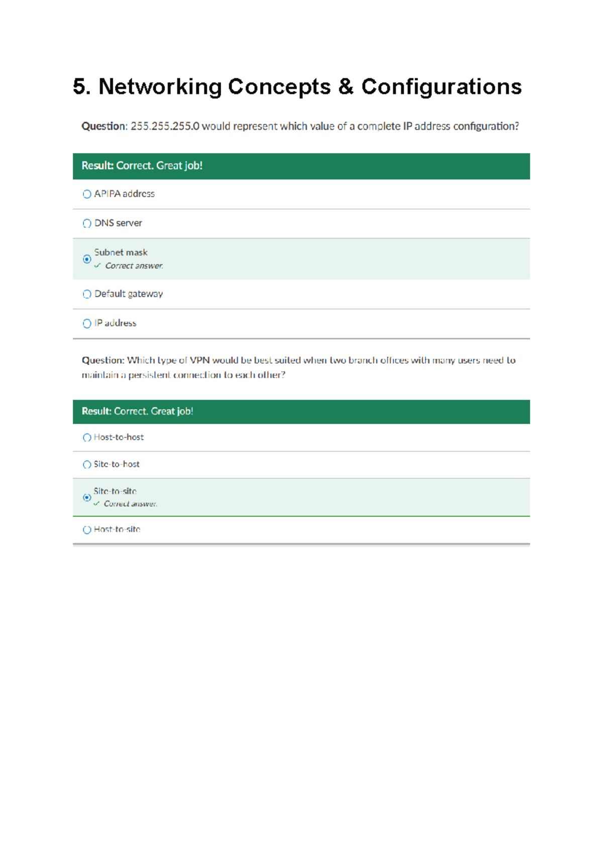 5. Networking Concepts & Configurations: Key Q&A Review Guide - Studocu
