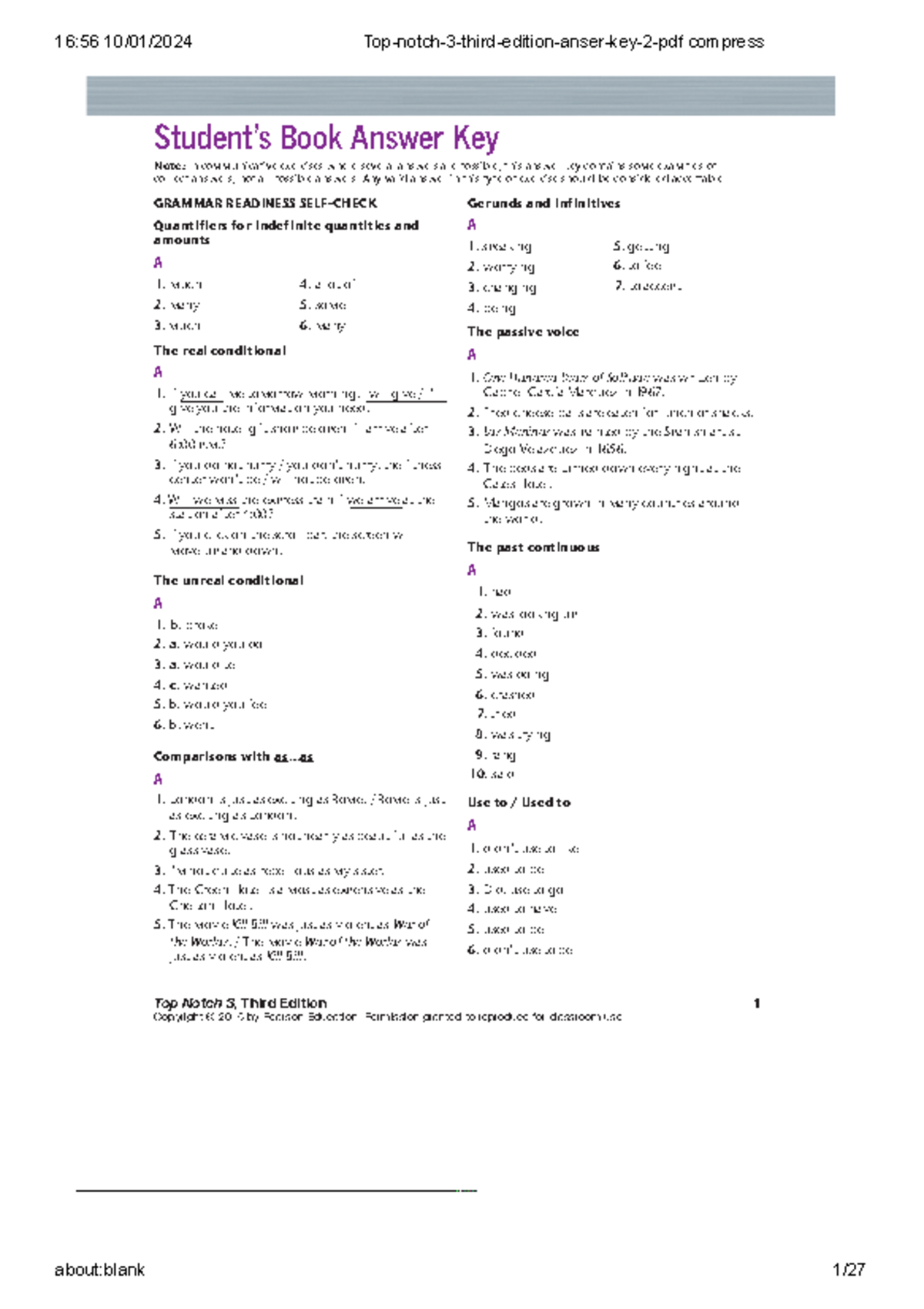 697915681 Top notch 3 third edition anser key 2 pdf compress - Top ...