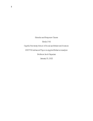 PSY7709- Week 2-Defining Behavior - Defining Behavior: Operational ...