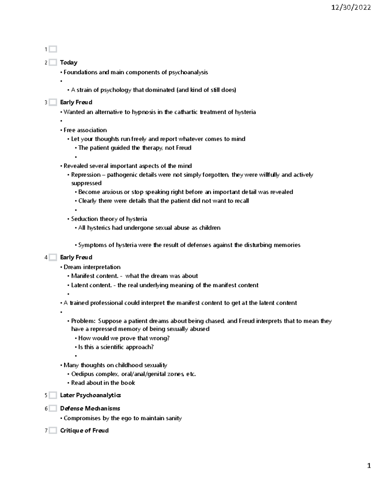 Psy 430 Chapter 11 - Insights on Psychoanalysis and Freud's Theories ...