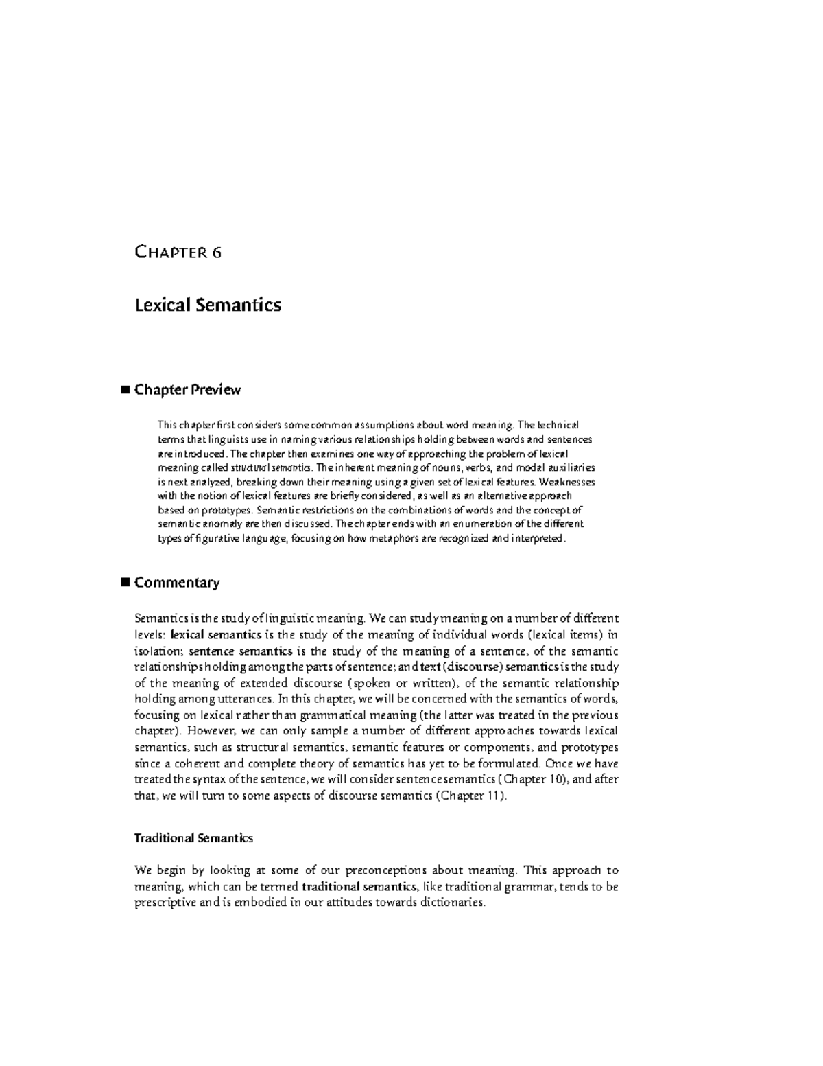ENG 101: Chapter 6 - Lexical Semantics Overview and Analysis - Studocu
