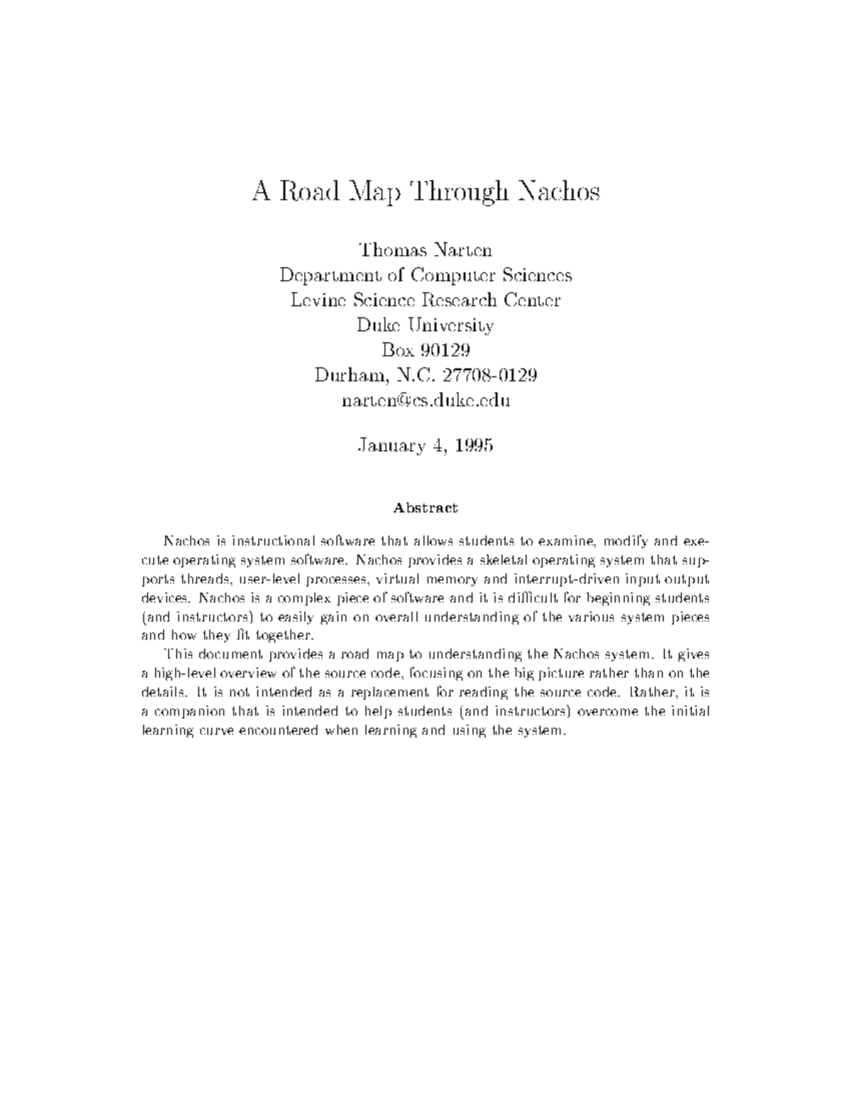 Nachos-roadmap - Nachosdsdaewqeweqr - A Road Map Through Nachos Thomas ...