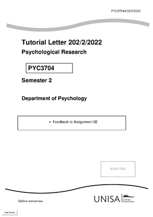 102 2022 2 b - Tutorial Letter - PYC3704/102/3/ Tutorial Letter 102/3 ...