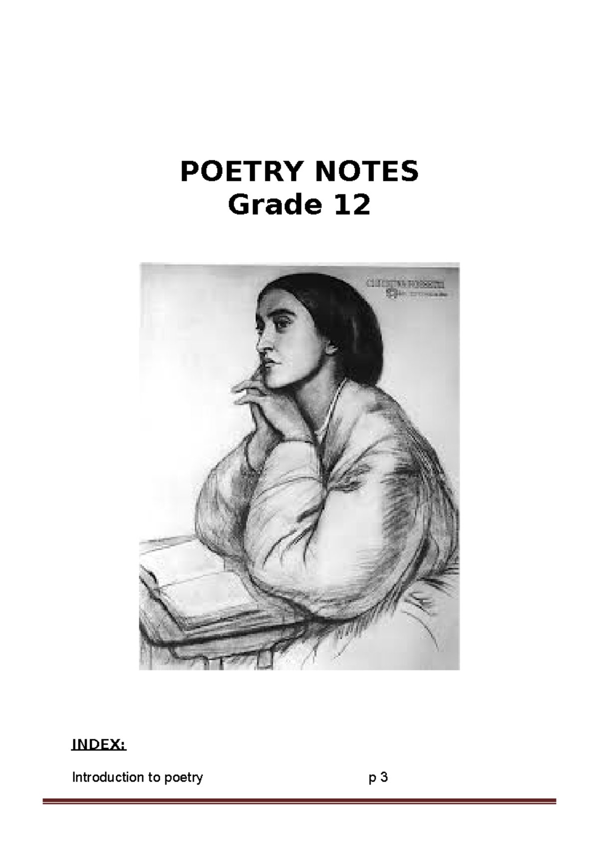 Poetry Notes for Grade 12 HL: Analysis and Themes of Key Poems - Studocu