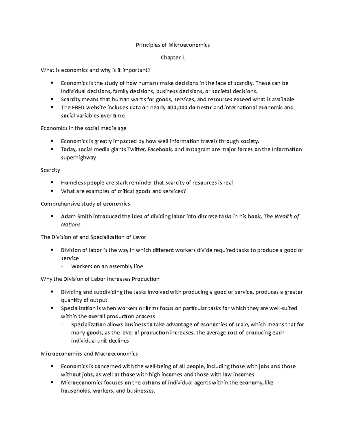Principles of Microeconomics Chapter 1 ppt - Principles of ...