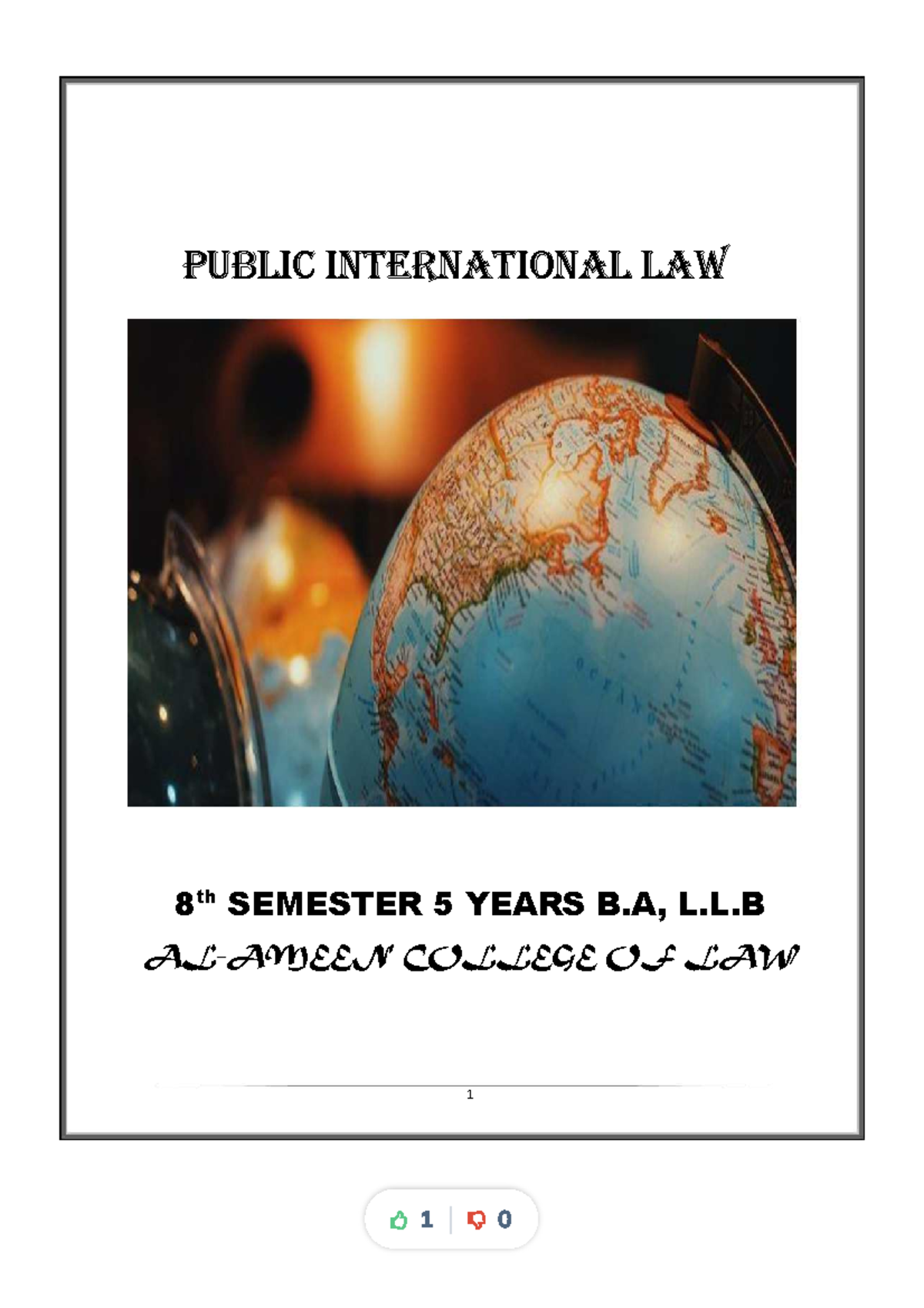 Public International Law: Nature, Sources, and Key Concepts (8th Sem ...