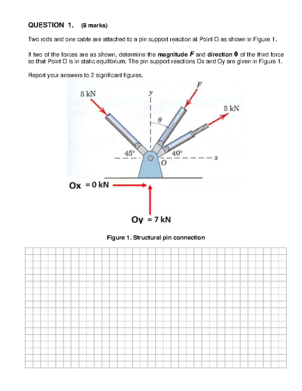 Quiz 1 - Stream A: Static Equilibrium & Force Analysis Problems - Studocu