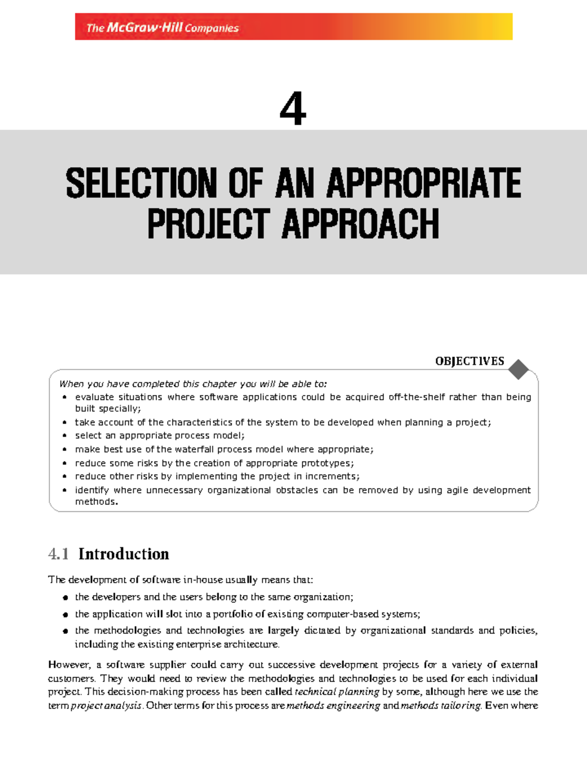Choosing an Appropriate Project Approach for Software Development - Studocu