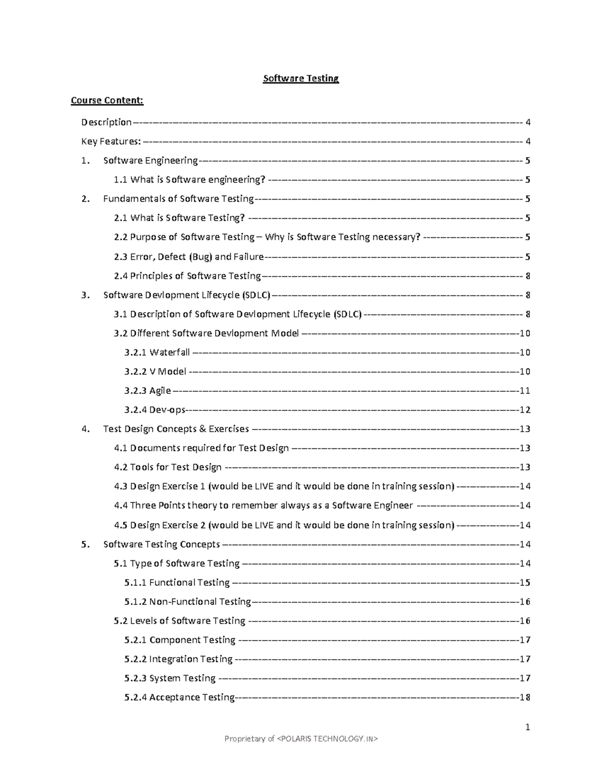 Software Testing Course Content Overview: Key Features and Concepts ...
