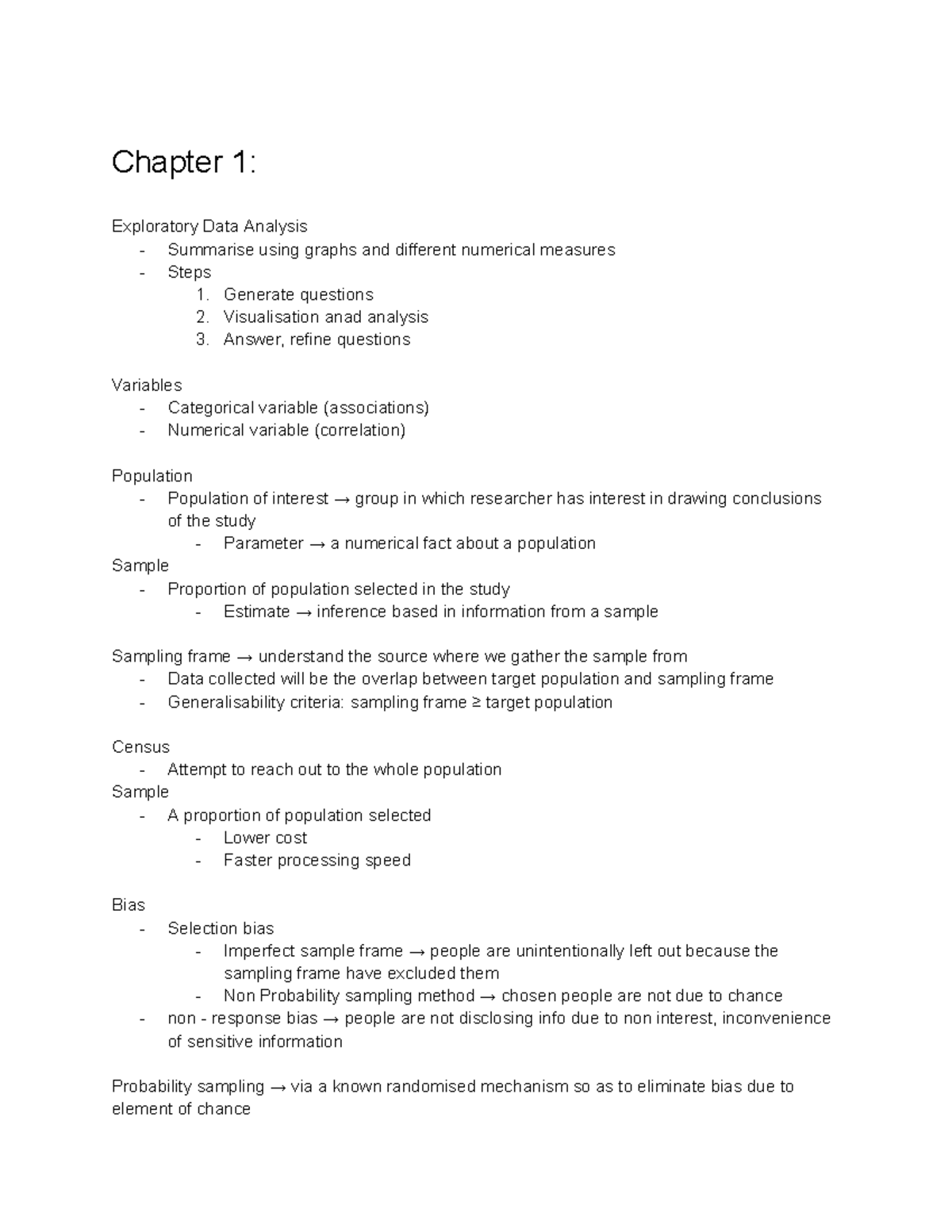 GEA1000 - Comprehensive Summary Notes on Data Analysis - Studocu