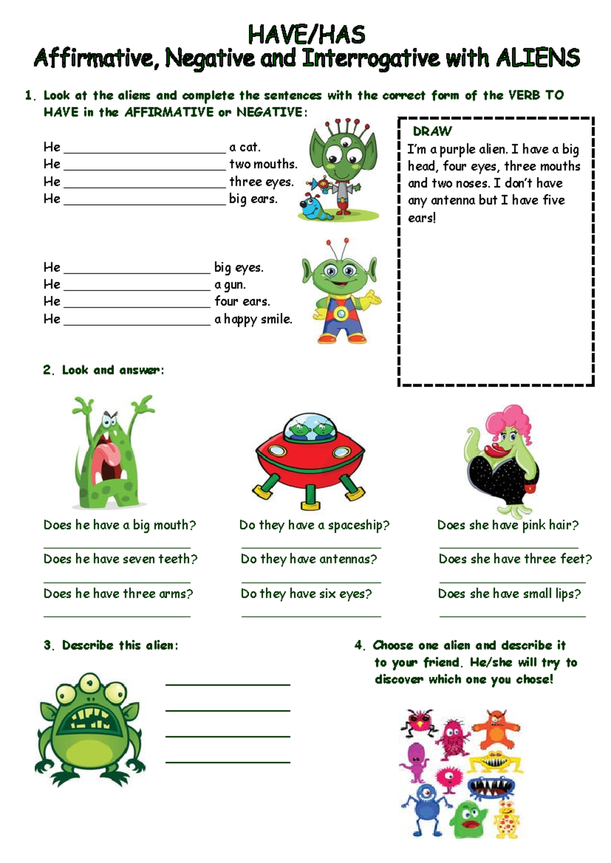 Havehas-affirm-neg-interrogwith-aliens 19229 - Look at the aliens and ...
