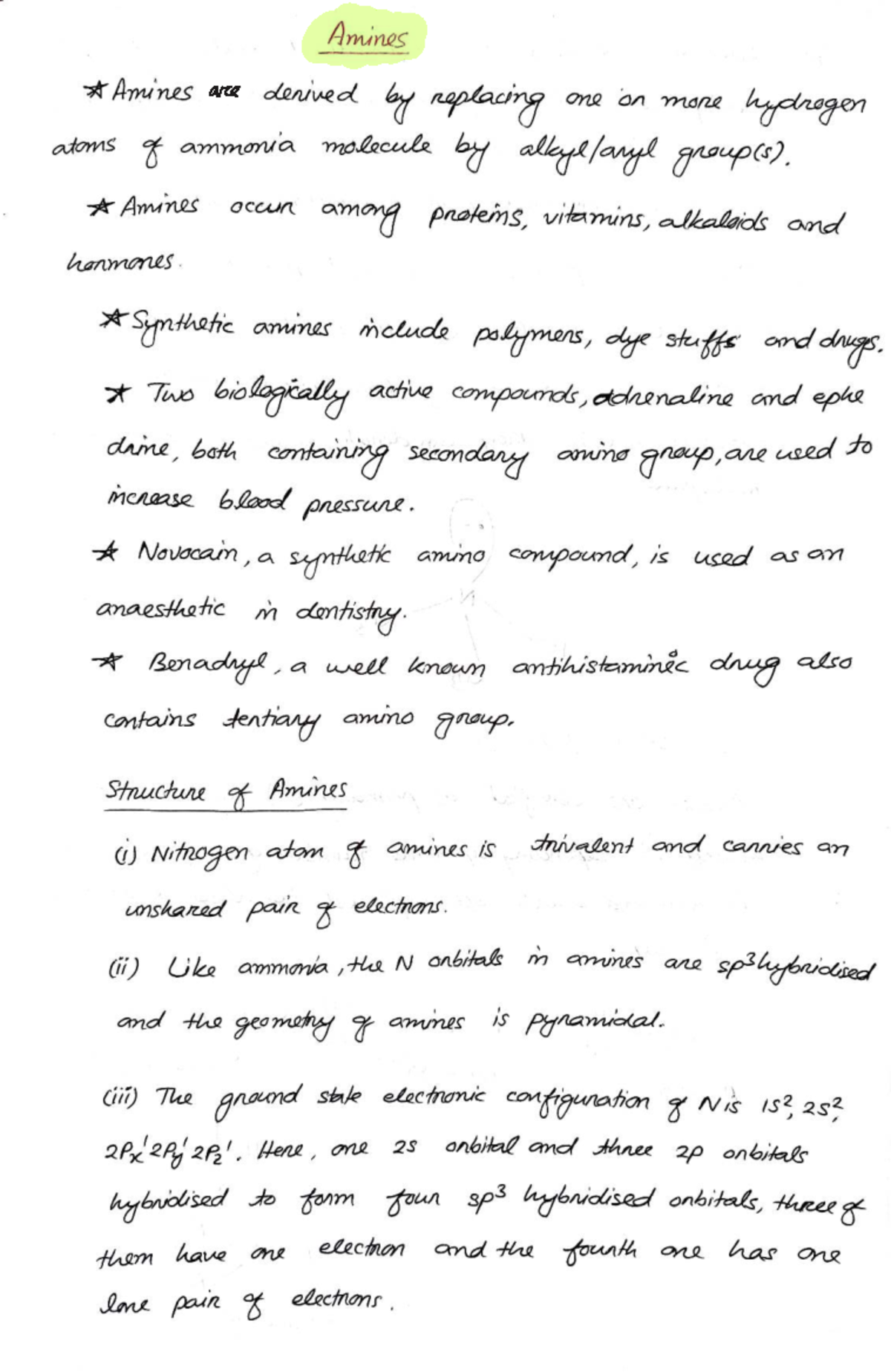 Amines and Their Classification: Part01 70697241 Lecture Notes - Studocu