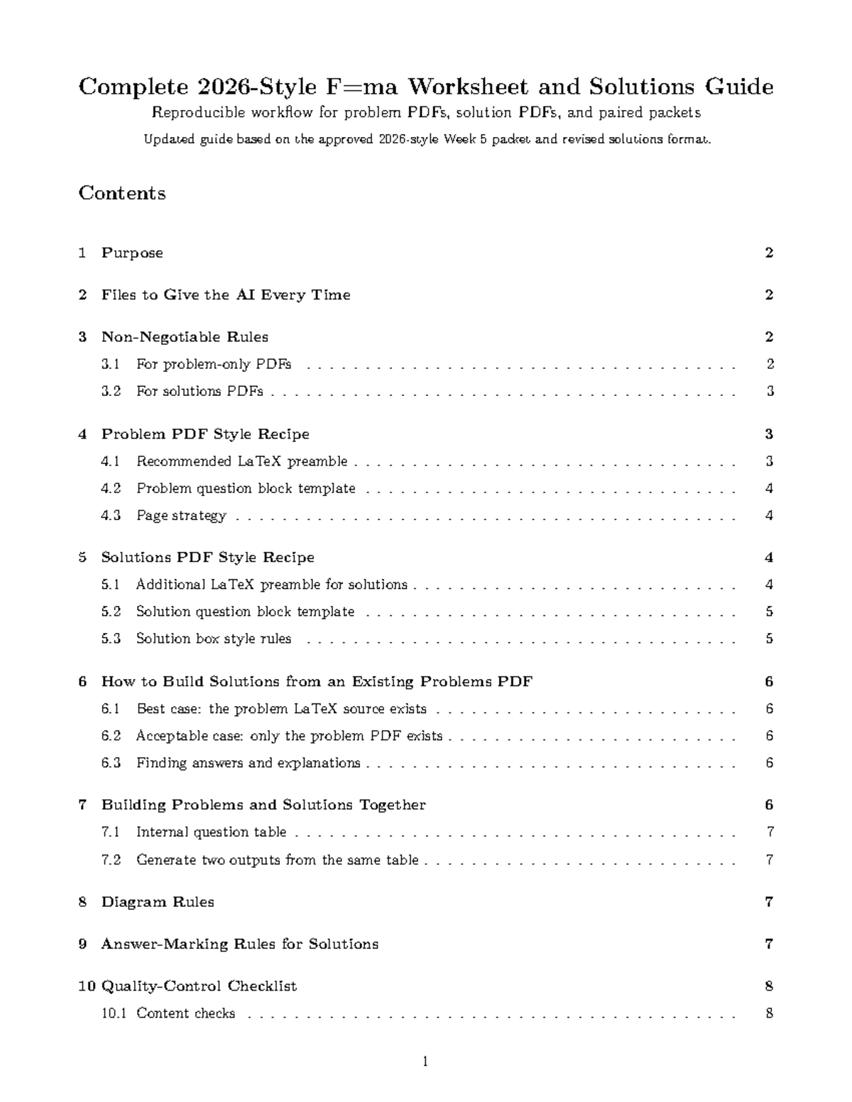 FMA 2026 Complete Problem & Solution Guide for Worksheets - Studocu