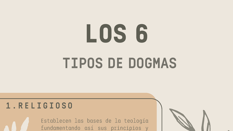 Infografía: 6 Tipos de Dogmas en Religión, Política y Más - Studocu