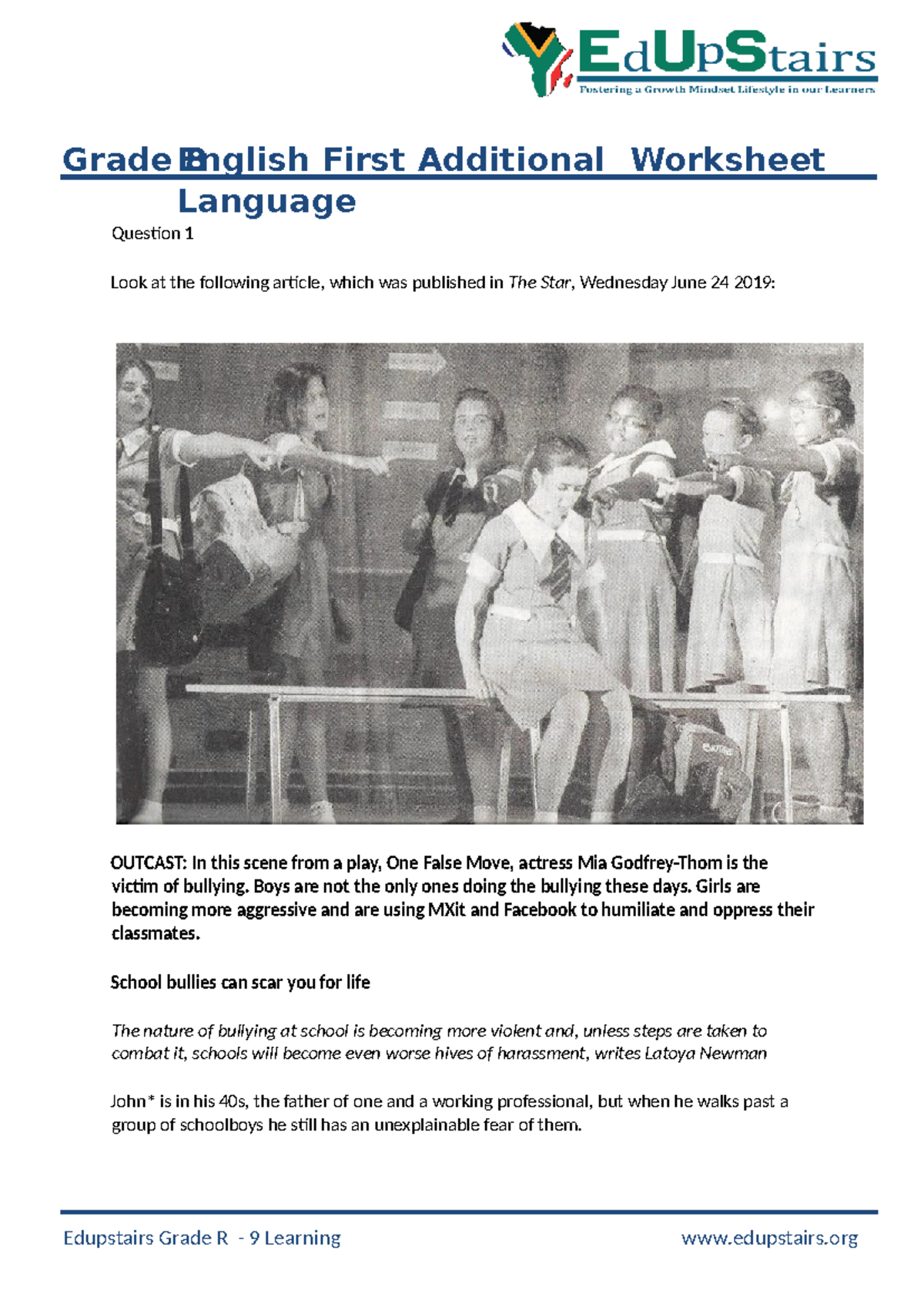 Grade 8 English First Additional Language Comprehension Notes - Studocu