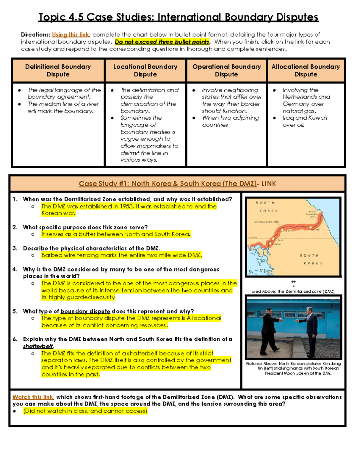 Topic 4.5 Case Studies: International Boundary Disputes - Spring 26 ...