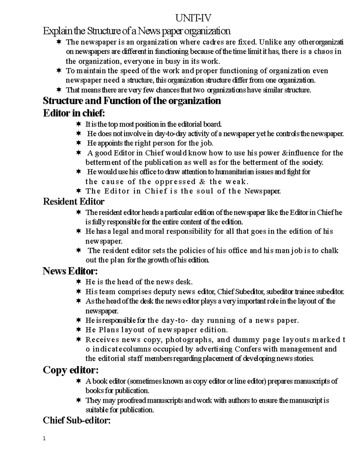 Understanding the Role of a News Editor in Journalism - Studocu