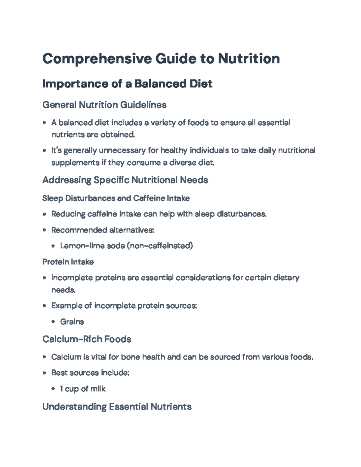 Comprehensive Nutrition Guide: Key Factors for Healthy Living ...
