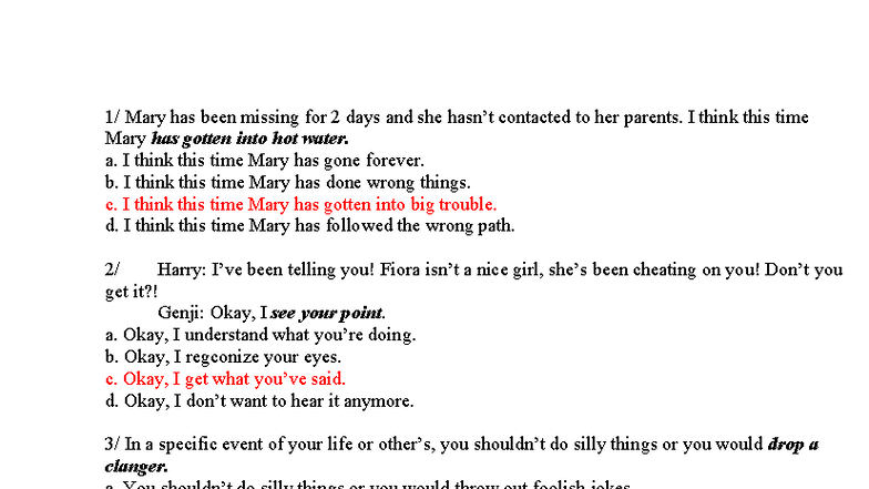 Grammar Test 2 - IELTS Preparation Document - Studocu