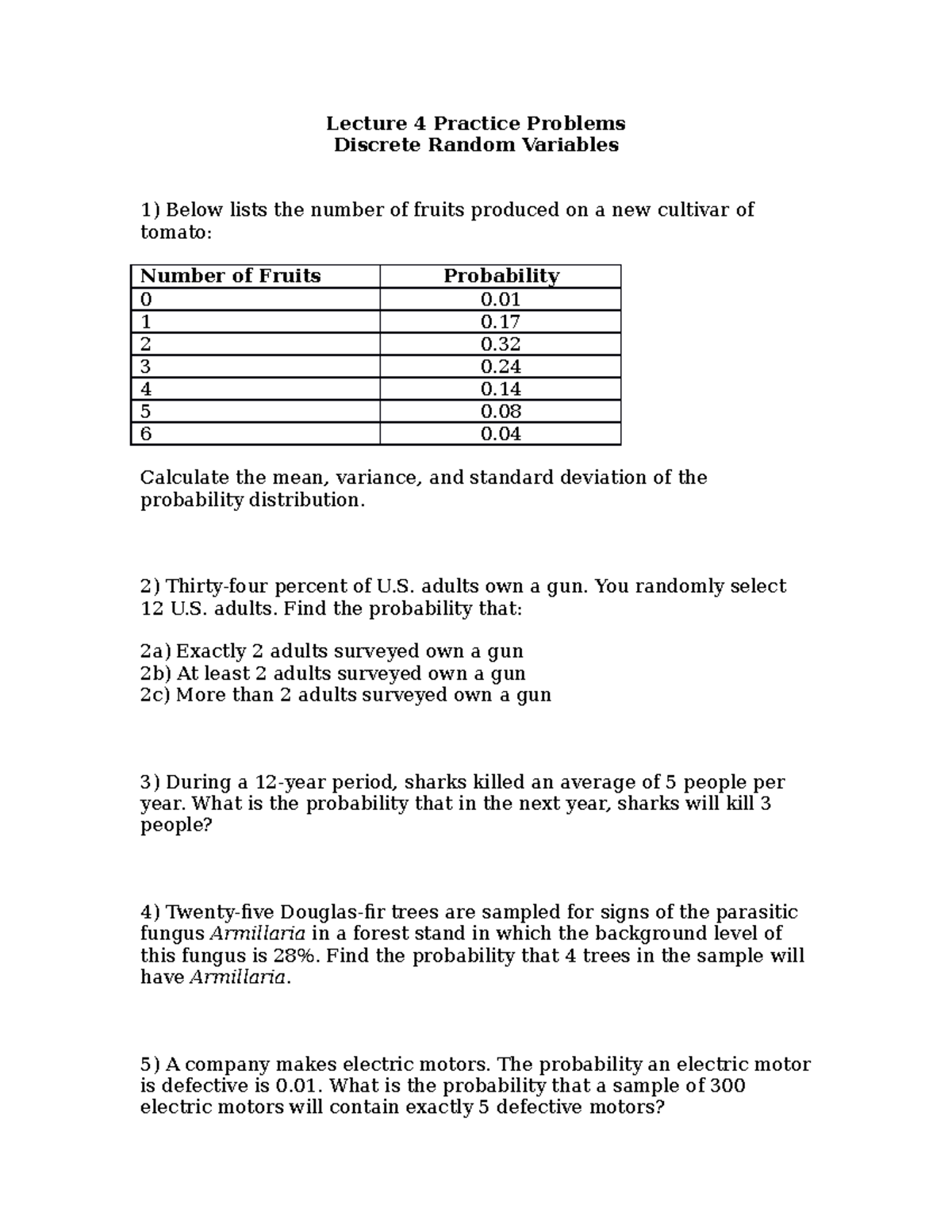 Lecture 4 Practice Problems - Lecture 4 Practice Problems Discrete ...