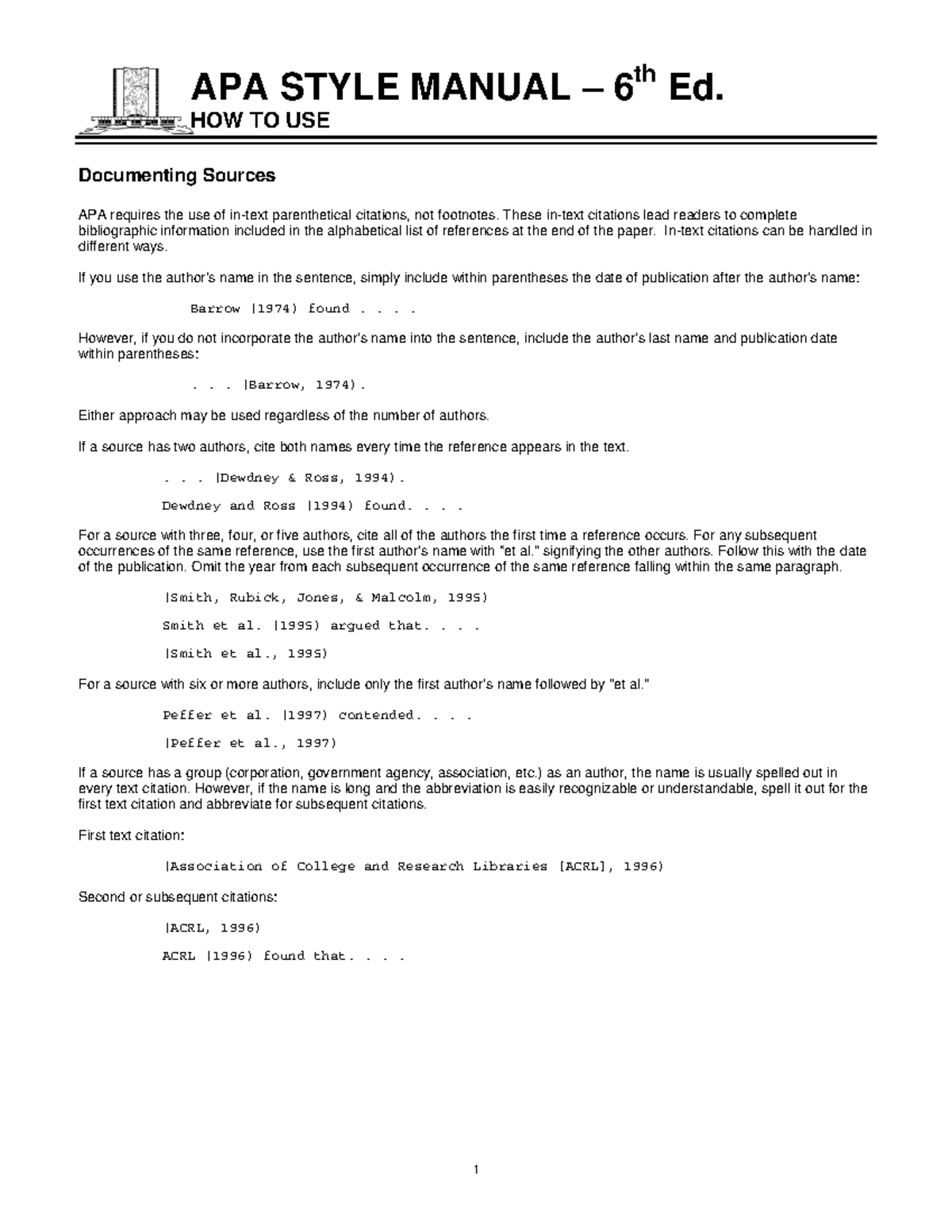 Apa-style-manual - Some random thing or file - APA STYLE MANUAL – 6 th ...