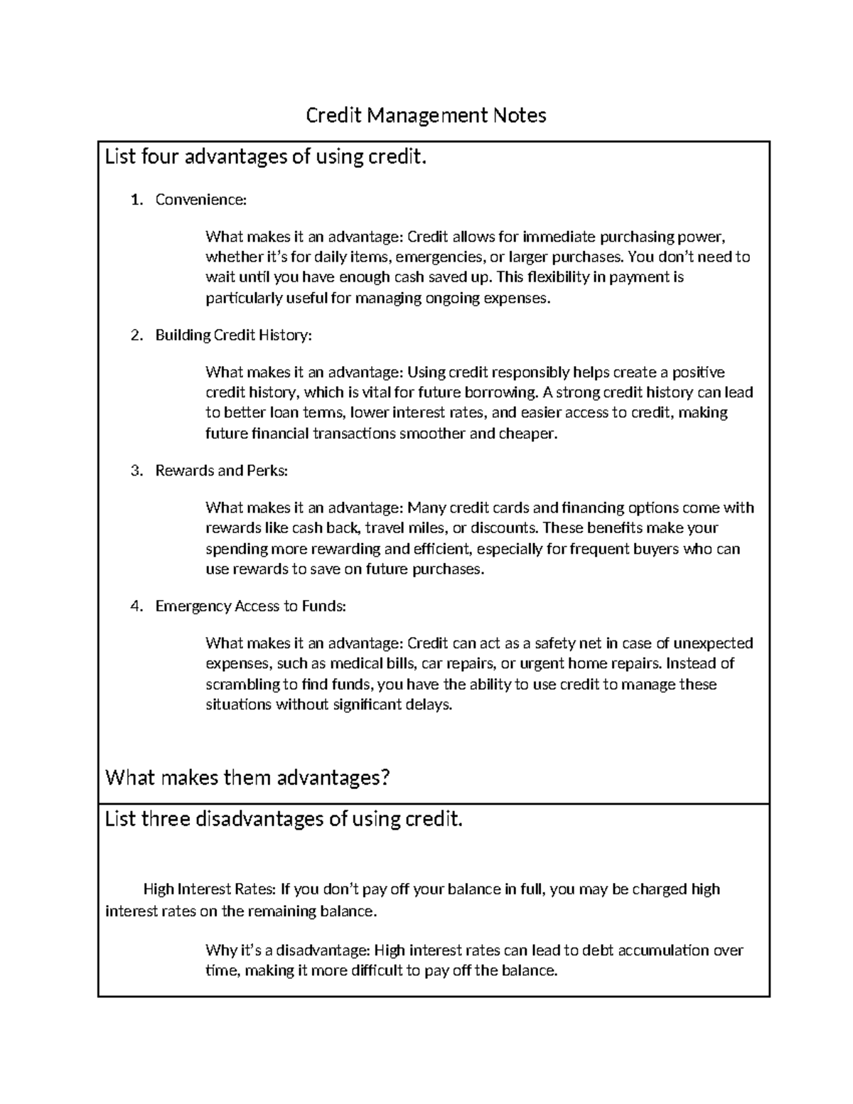 Copy of Copy of Copy of Credit Management Notes - Credit Management ...
