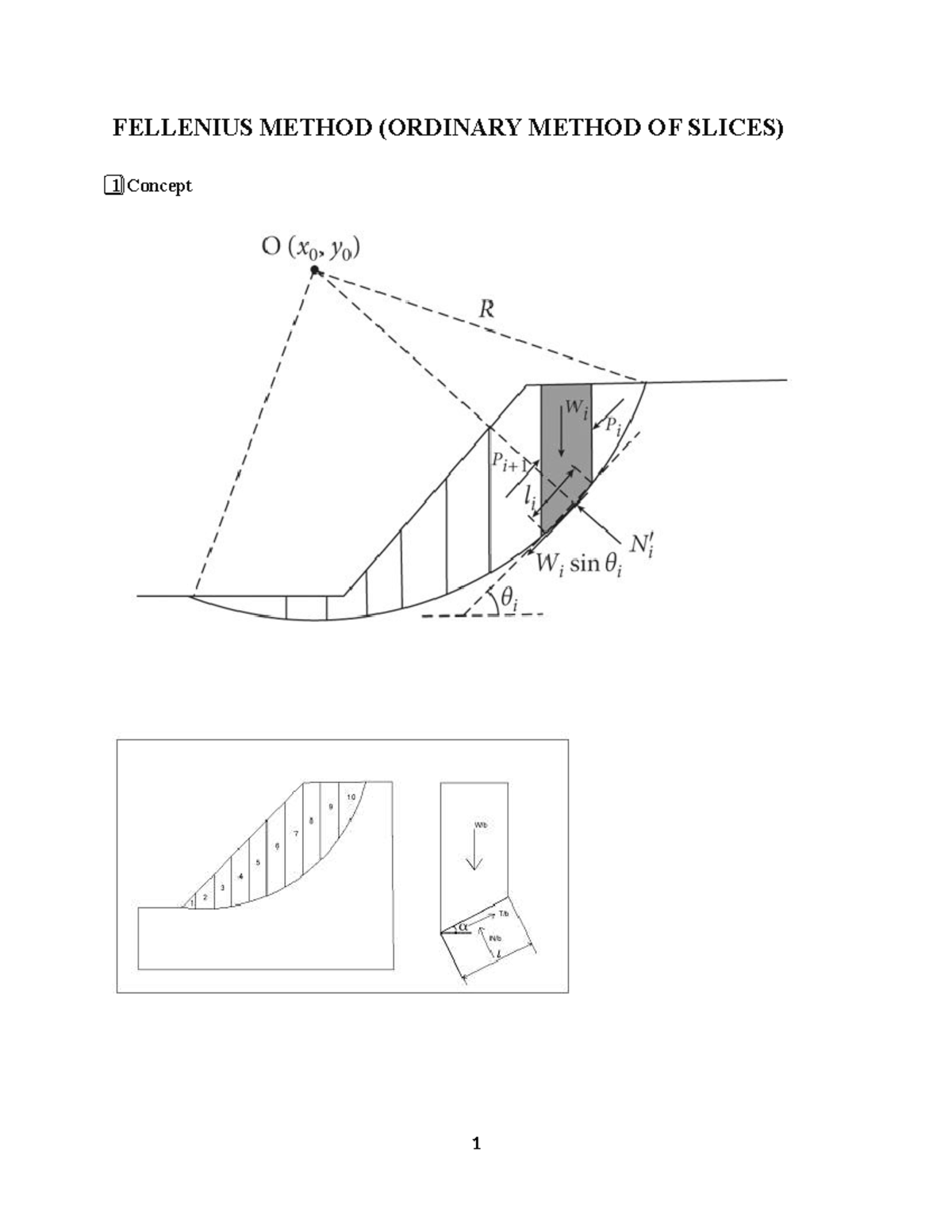 FELLENIUS METHOD (OMS) for Analyzing Circular Slope Failures - Studocu